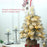 2 Piece Mini Artificial Christmas Trees Flocked Tabletop Xmas Trees