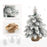 2 Piece Mini Artificial Christmas Trees Flocked Tabletop Xmas Trees