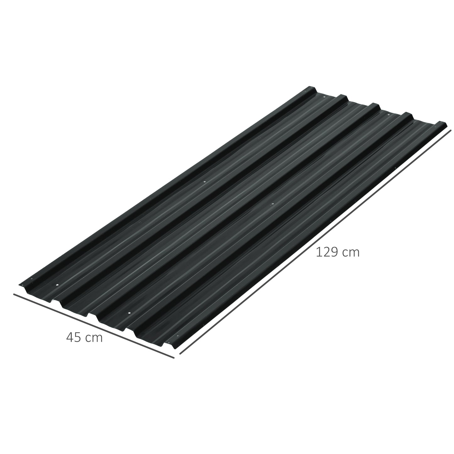 Pack of 12 Metal Roofing Sheets for Greenhouse and Shed, Dark Grey