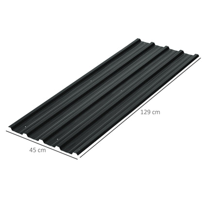 Pack of 12 Metal Roofing Sheets for Greenhouse and Shed, Dark Grey