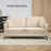 Modern 3 Seater Sofa, Linen Fabric Sofa Couch for Living Room, Beige