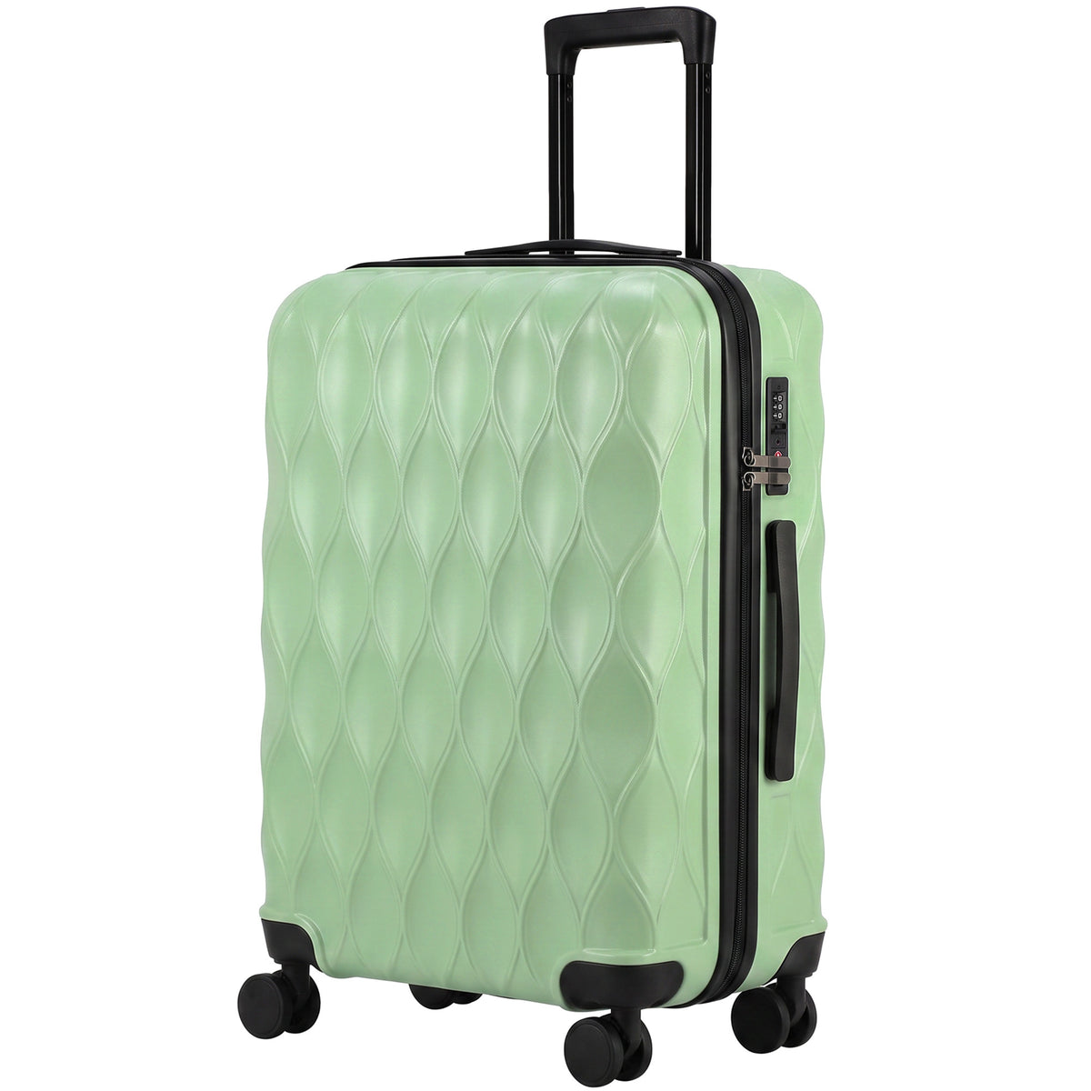 24Inch Suitcase Hard Shell Checked Luggage with TSA Lock, Green