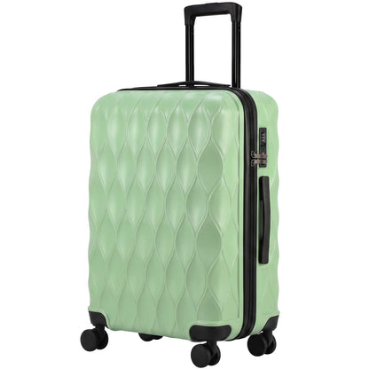 24Inch Suitcase Hard Shell Checked Luggage with TSA Lock, Green