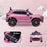 Aston Martin DBX Licensed 12V Kids Ride on Car, Battery Powered Kids Electric Car with Remote Control, 4 Suspension Wheels, LED Lights Music Horn, Slow Start, for Ages 3-6, Pink