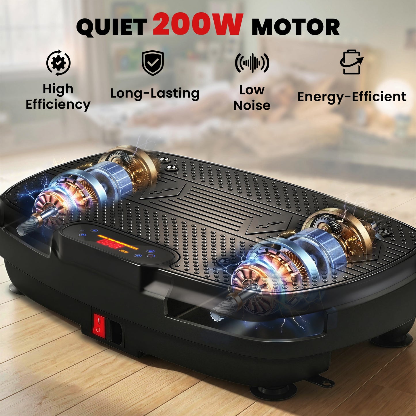Vibration Plate Exercise Machine with 120 Speed Levels, 5 Programs