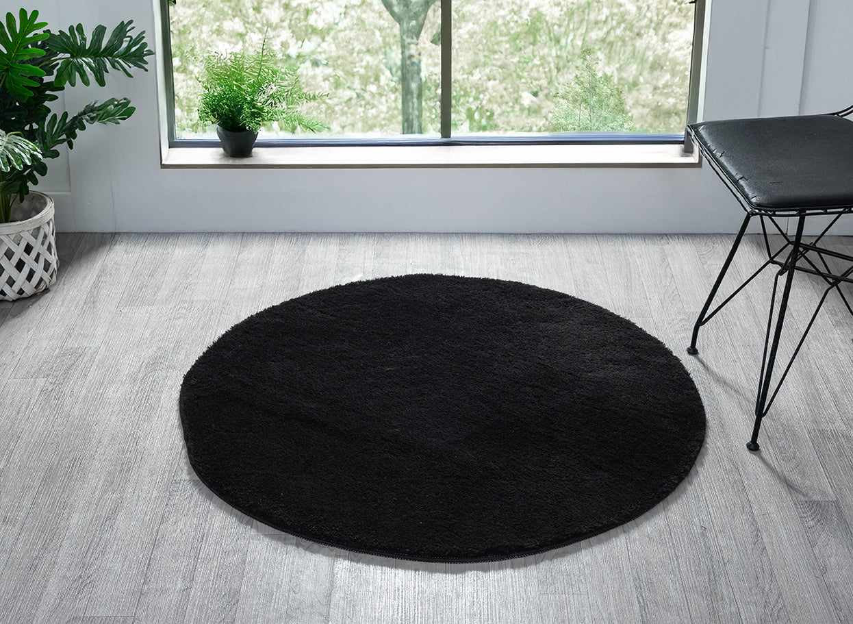 Comfy Washable Low Pile Living Room Area Rug - Anti-Slip Felt Backing - 12 Colours Available