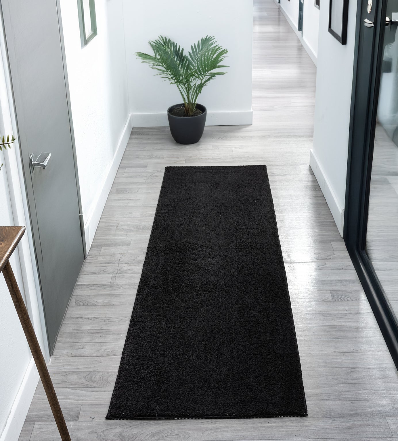 Comfy Washable Low Pile Living Room Area Rug - Anti-Slip Felt Backing - 12 Colours Available