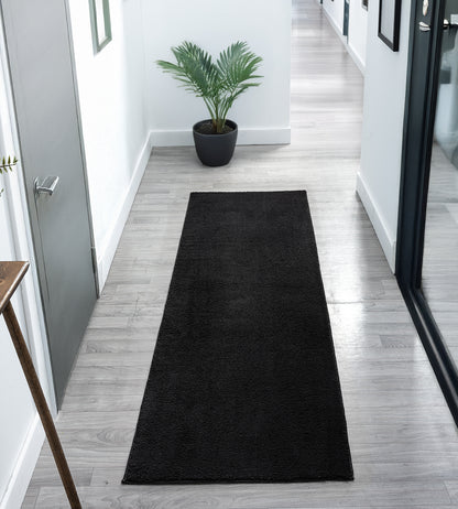 Comfy Washable Low Pile Living Room Area Rug - Anti-Slip Felt Backing - 12 Colours Available