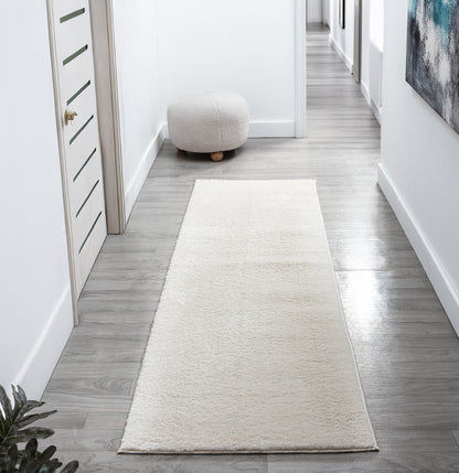 Comfy Washable Low Pile Living Room Area Rug - Anti-Slip Felt Backing - 12 Colours Available