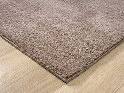 Comfy Washable Low Pile Living Room Area Rug - Anti-Slip Felt Backing - 12 Colours Available