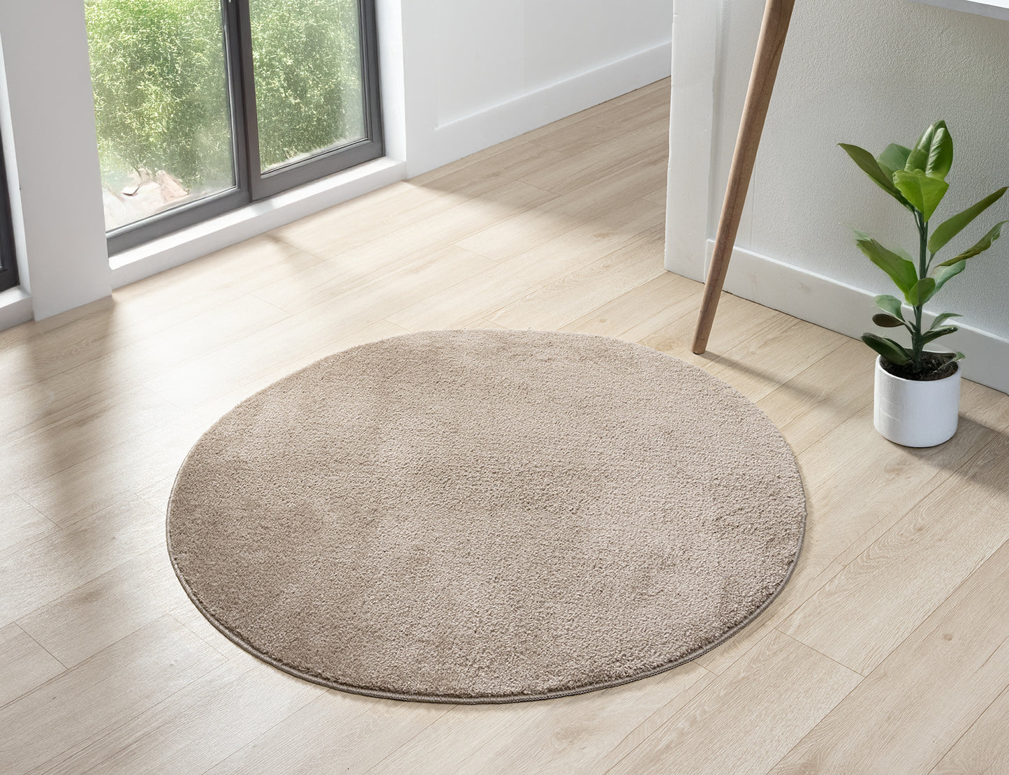 Comfy Washable Low Pile Living Room Area Rug - Anti-Slip Felt Backing - 12 Colours Available