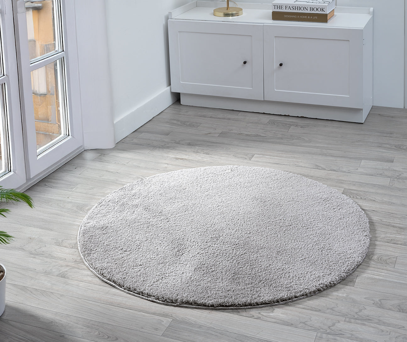 Comfy Washable Low Pile Living Room Area Rug - Anti-Slip Felt Backing - 12 Colours Available