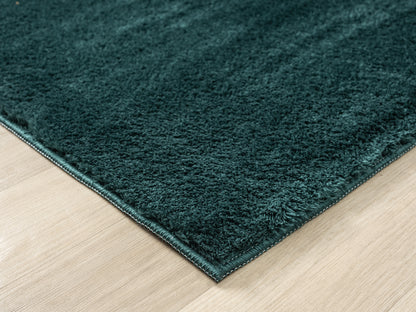 Comfy Washable Low Pile Living Room Area Rug - Anti-Slip Felt Backing - 12 Colours Available