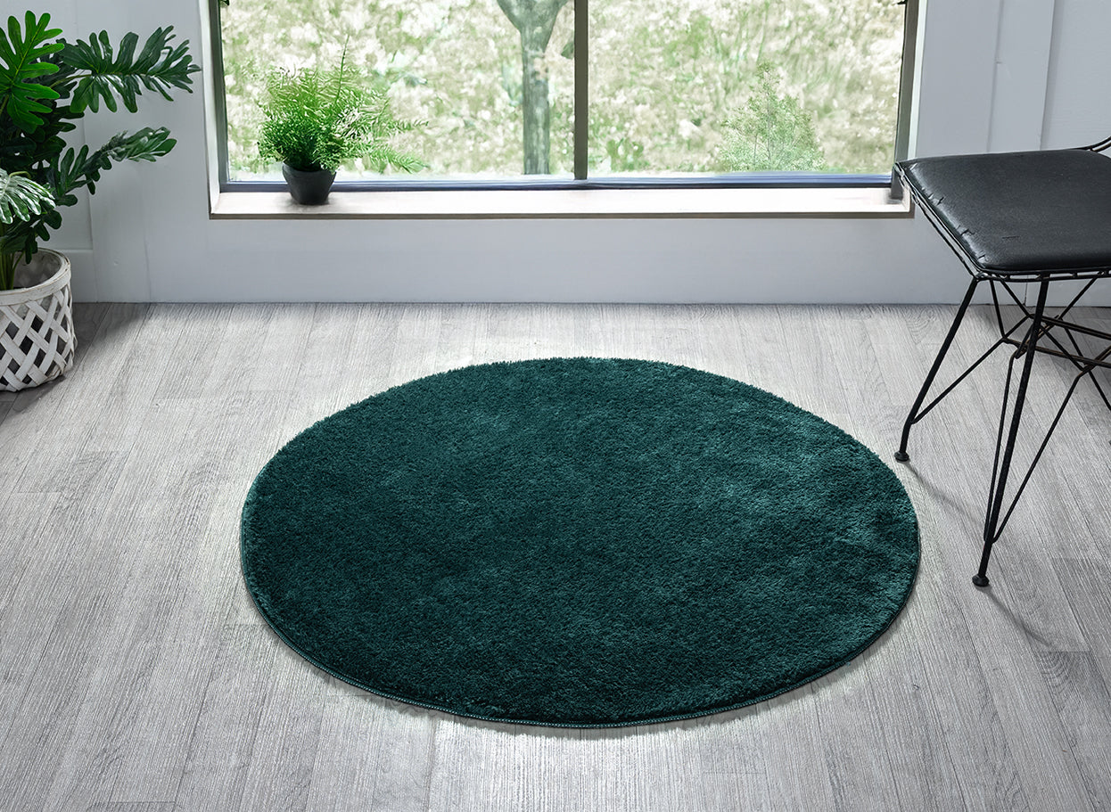 Comfy Washable Low Pile Living Room Area Rug - Anti-Slip Felt Backing - 12 Colours Available