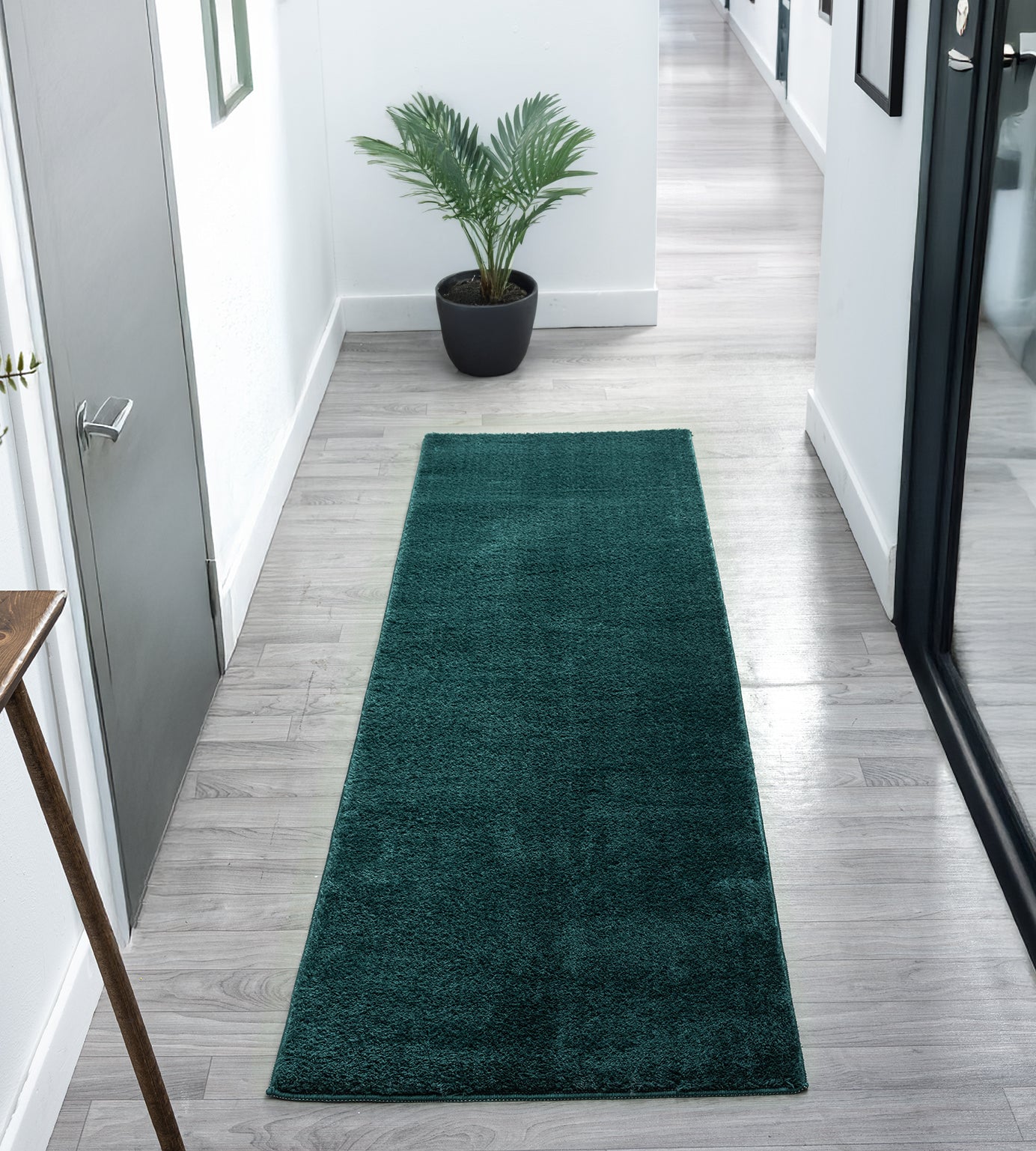Comfy Washable Low Pile Living Room Area Rug - Anti-Slip Felt Backing - 12 Colours Available