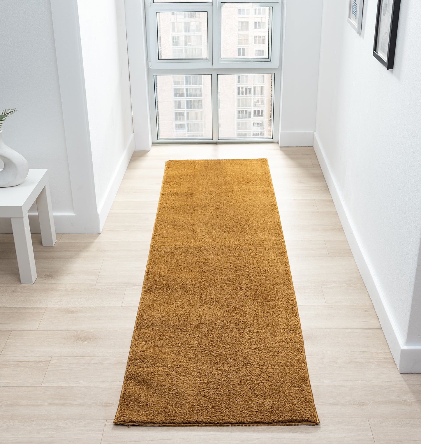 Comfy Washable Low Pile Living Room Area Rug - Anti-Slip Felt Backing - 12 Colours Available