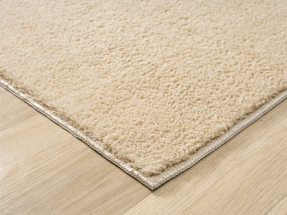 Comfy Washable Low Pile Living Room Area Rug - Anti-Slip Felt Backing - 12 Colours Available