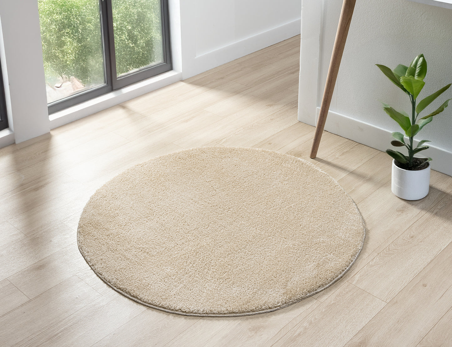 Comfy Washable Low Pile Living Room Area Rug - Anti-Slip Felt Backing - 12 Colours Available