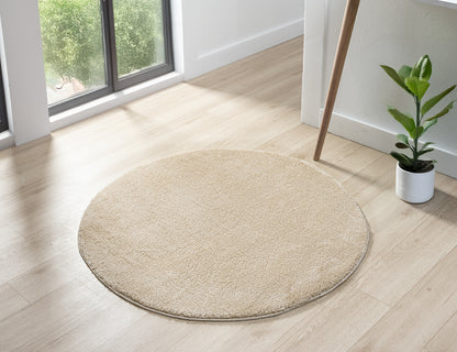 Comfy Washable Low Pile Living Room Area Rug - Anti-Slip Felt Backing - 12 Colours Available