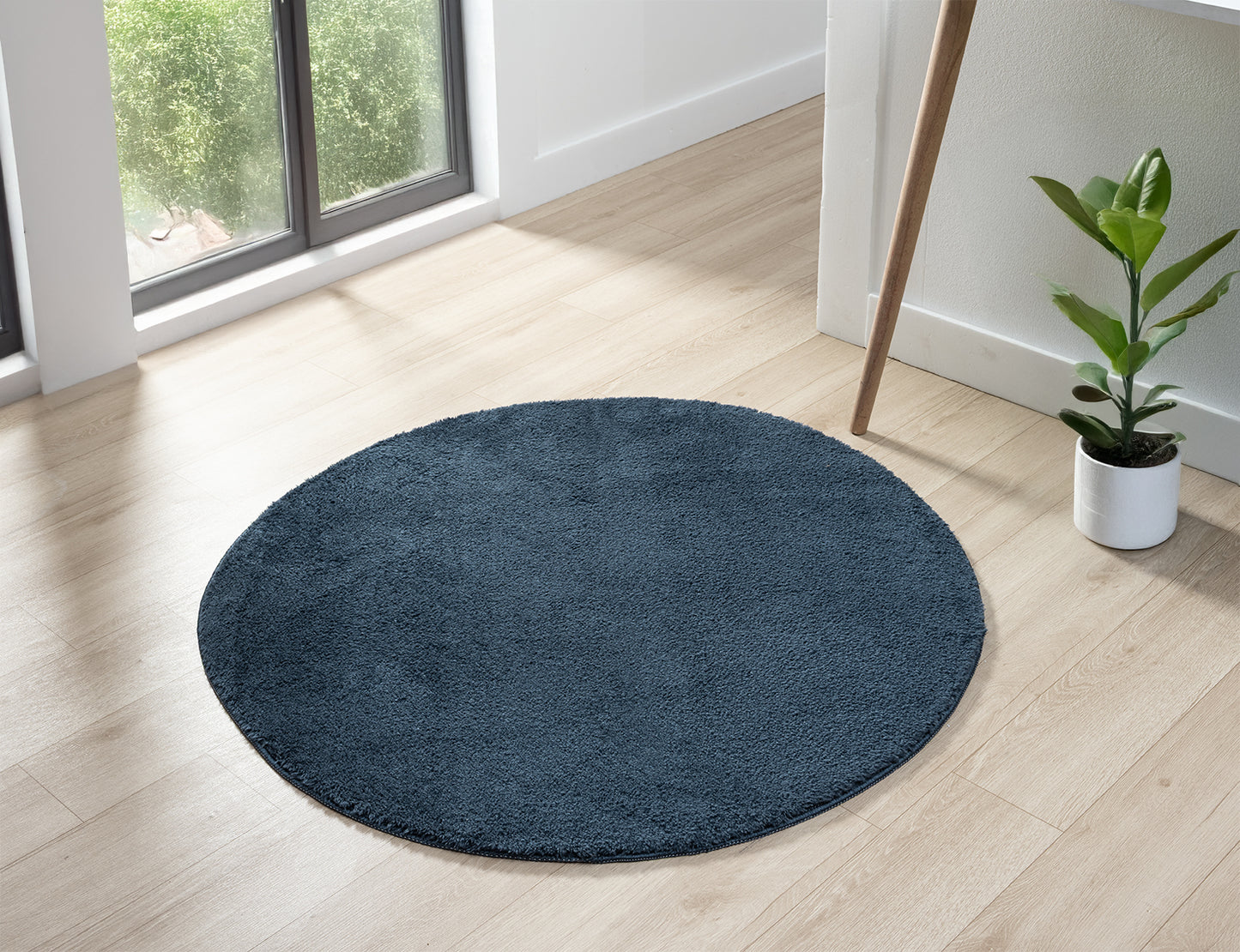 Comfy Washable Low Pile Living Room Area Rug - Anti-Slip Felt Backing - 12 Colours Available