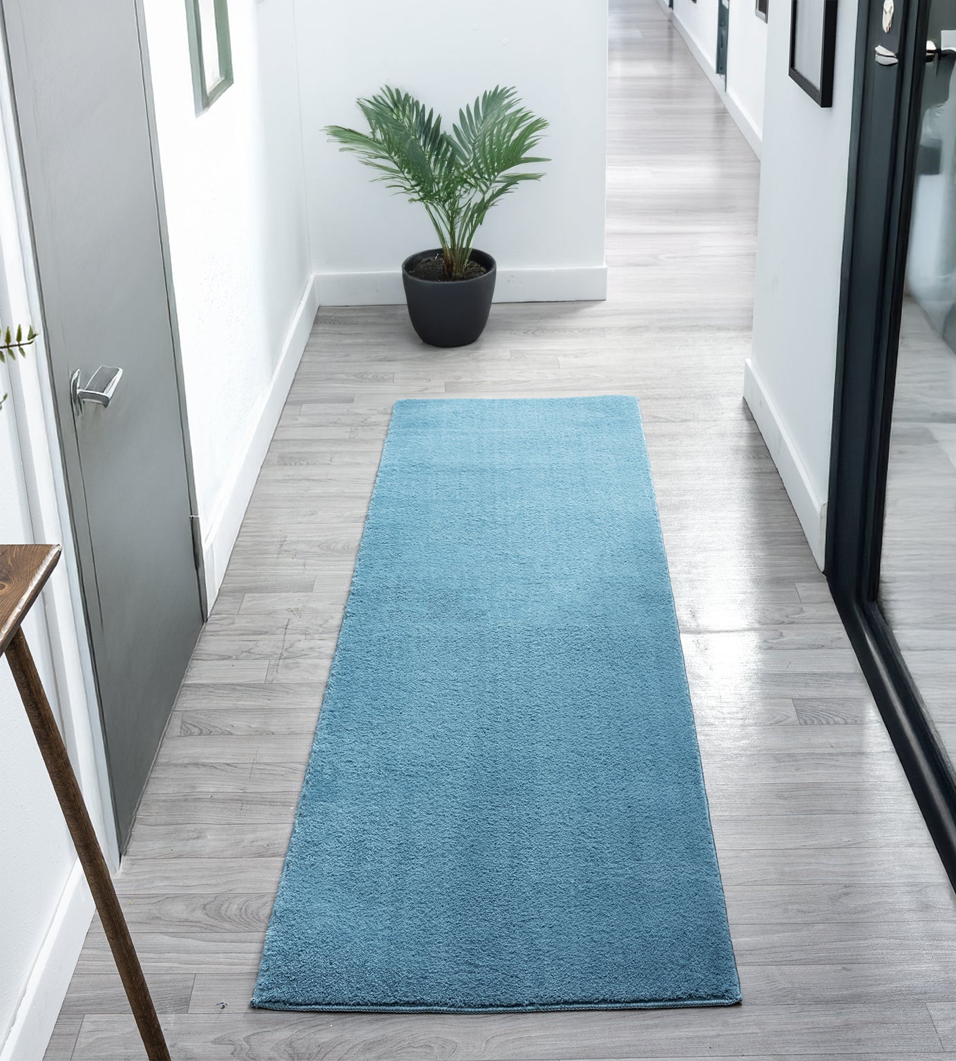 Comfy Washable Low Pile Living Room Area Rug - Anti-Slip Felt Backing - 12 Colours Available