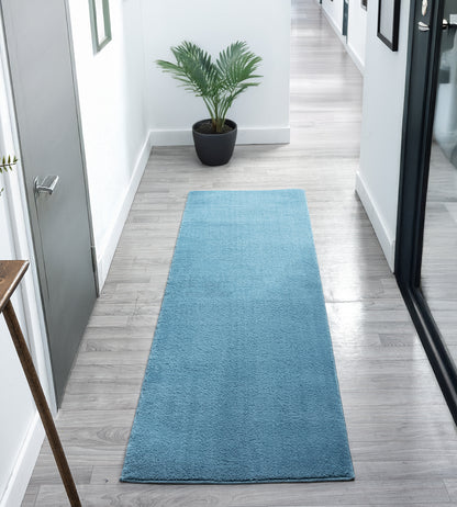 Comfy Washable Low Pile Living Room Area Rug - Anti-Slip Felt Backing - 12 Colours Available