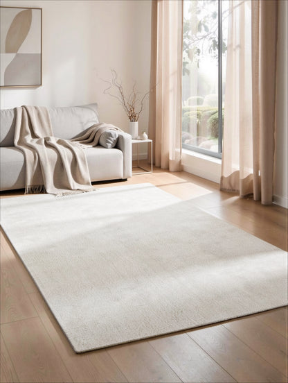 Comfy Washable Low Pile Living Room Area Rug - Anti-Slip Felt Backing - 12 Colours Available