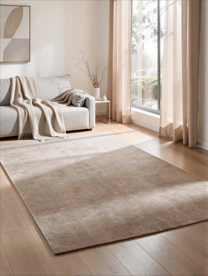 Comfy Washable Low Pile Living Room Area Rug - Anti-Slip Felt Backing - 12 Colours Available