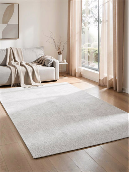Comfy Washable Low Pile Living Room Area Rug - Anti-Slip Felt Backing - 12 Colours Available