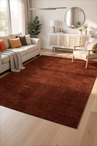 Comfy Washable Low Pile Living Room Area Rug - Anti-Slip Felt Backing - 12 Colours Available