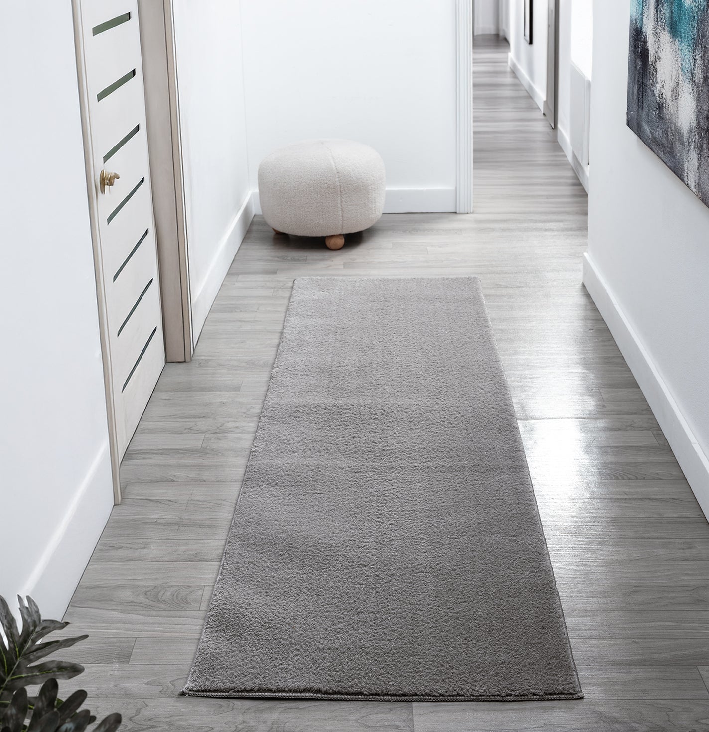 Comfy Washable Low Pile Living Room Area Rug - Anti-Slip Felt Backing - 12 Colours Available