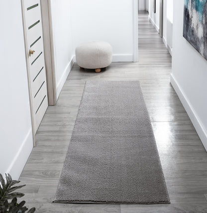 Comfy Washable Low Pile Living Room Area Rug - Anti-Slip Felt Backing - 12 Colours Available