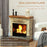 Bioethanol Fire, Ethanol and Gel Fireplace, 3 Hours Burns, Brown