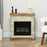 Bioethanol Fire, Ethanol and Gel Fireplace, 3 Hours Burns, Brown