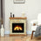 Bioethanol Fire, Ethanol and Gel Fireplace, 3 Hours Burns, Brown