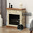 Bioethanol Fire, Ethanol and Gel Fireplace, 3 Hours Burns, Brown