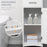 kleankin Tall Bathroom Storage Cabinet with 3 Tier Shelf, Cupboard, Drawer, Door, Freestanding Linen Tower, Slim Side Organizer, White