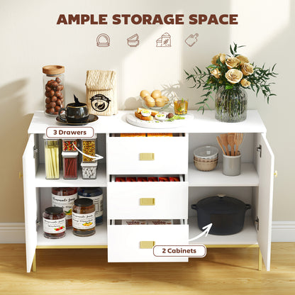 Modern Sideboard, Storage Cabinet, Accent Cupboard White