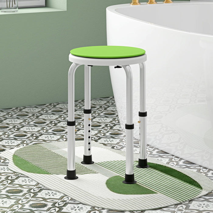 360 Degree Swivel Shower Stool w/ Non-Slip Feet for Disabled Green