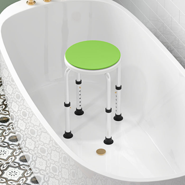 360 Degree Swivel Shower Stool w/ Non-Slip Feet for Disabled Green