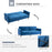 Modern Convertible Sofa Futon Velvet-Touch Tufted Couch Compact Loveseat with Adjustable Split Back, Blue