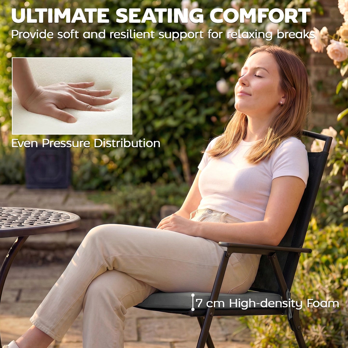 Seat Cushions with Machine Washable Cover Dark Grey