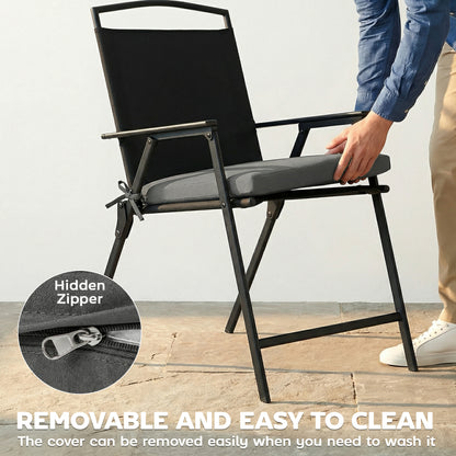 Seat Cushions with Machine Washable Cover Dark Grey