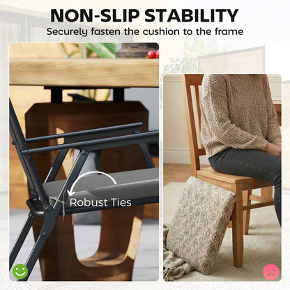 Seat Cushions with Machine Washable Cover Dark Grey