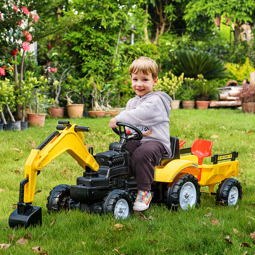 Kids Pedal Go Kart Children Ride On Digger Tractor Toy Car For 3-6 Years