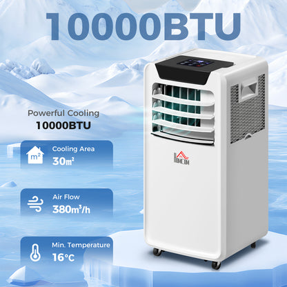 10000 BTU Mobile Portable Air Conditioner Room Ac Unit w/ RC, White