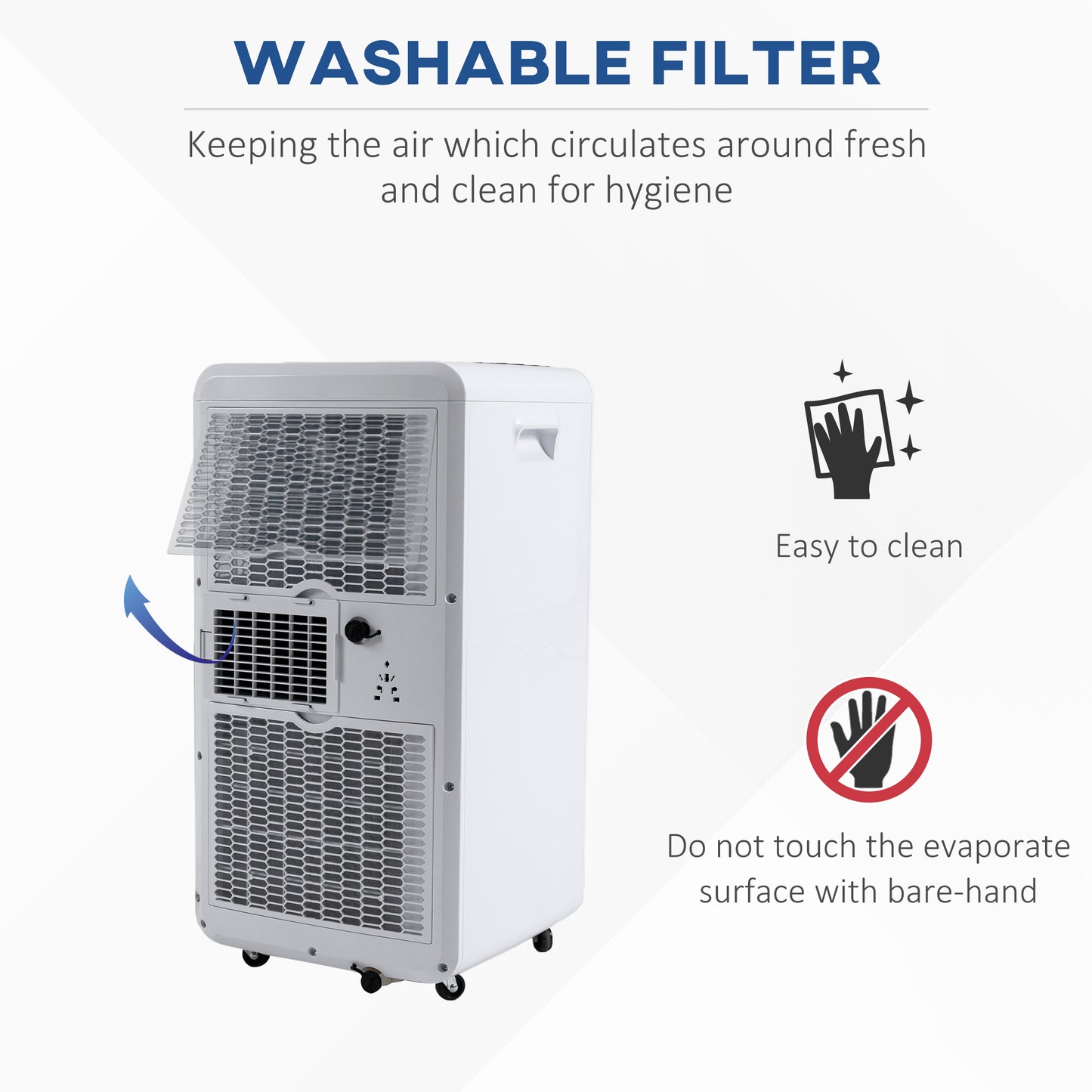 10000 BTU Mobile Portable Air Conditioner Room Ac Unit w/ RC, White