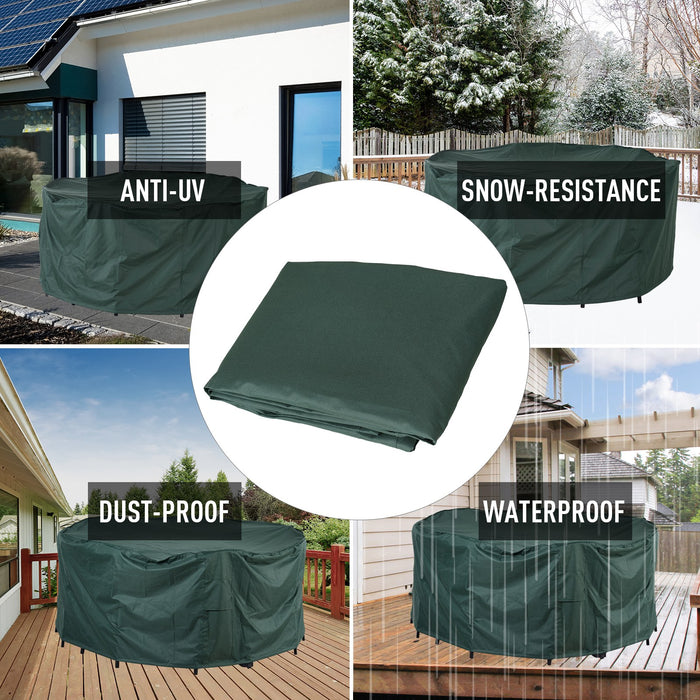 Garden Patio Large Furniture Set Round Cover 600D Oxford Waterproof Ф193 x 80H cm