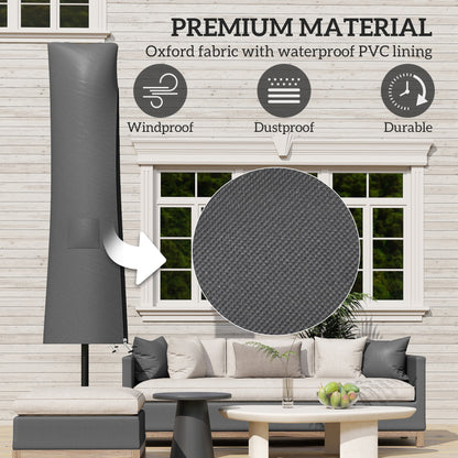 Parasol Umbrella Cover, Outdoor Protector for Garden, Grey
