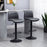 Set of 2 Bar Stool Adjustable Height Swivel Footrest and Base for Breakfast Bar, Kitchen and Home, Grey